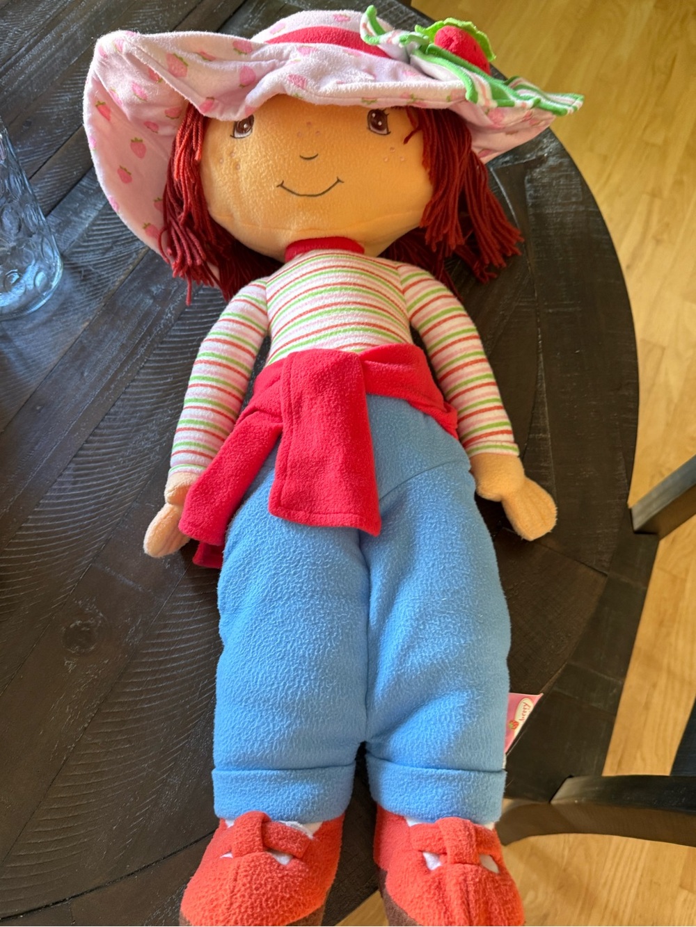 Strawberry Shortcake Jumbo Plush Doll Cuddle Pillow ~29" Vintage 2003 rag doll